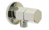 Rohový ventil s keramickým vrškom 1/2" x 3/8" - Chróm, šesťhranný